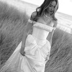 Elegant Off-Shoulder White Bridal Gown